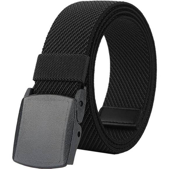 Elastic Stretch Belts for Men and Women with No Metal Plastic Buckle for Work - Picture 1 of 7